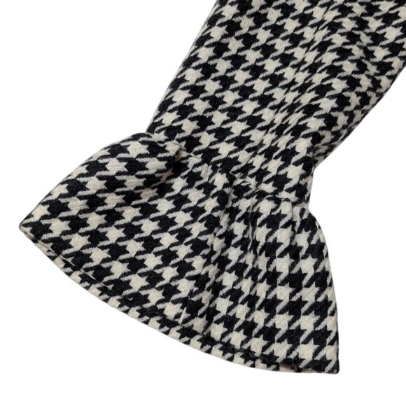 Charles Gray London Vintage Houndstooth Wool Jacket Womens Size 8 Ruffle Hem - Picture 7 of 7